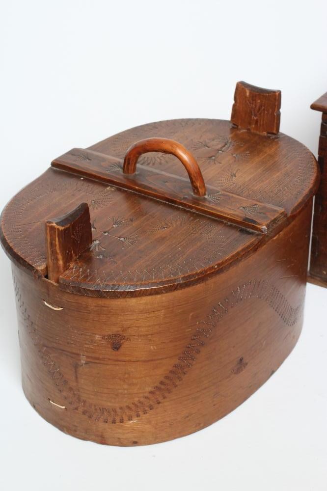 A SCANDINAVIAN BENTWOOD FOOD STORAGE BOX Image