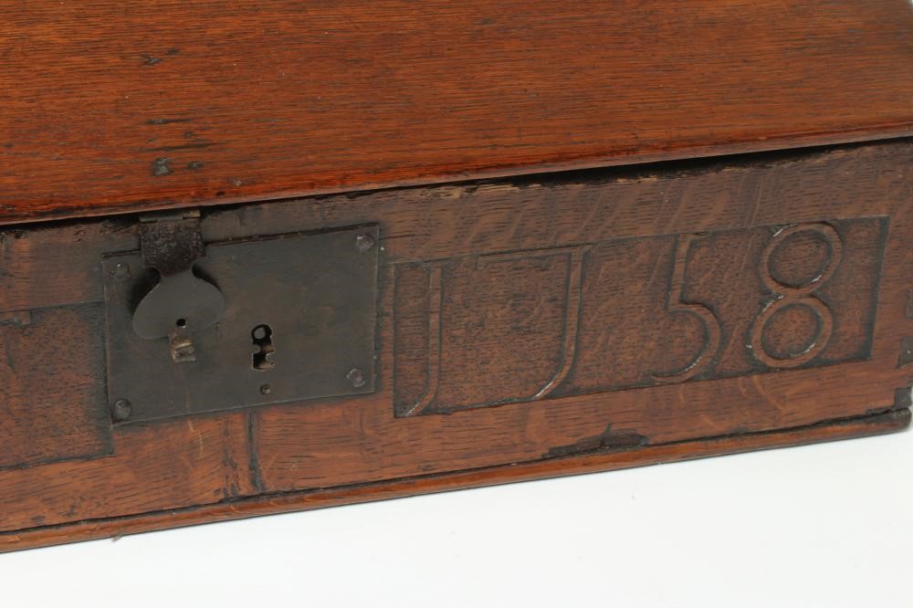 AN EBONY AND BRASS INLAID WRITING BOX Image