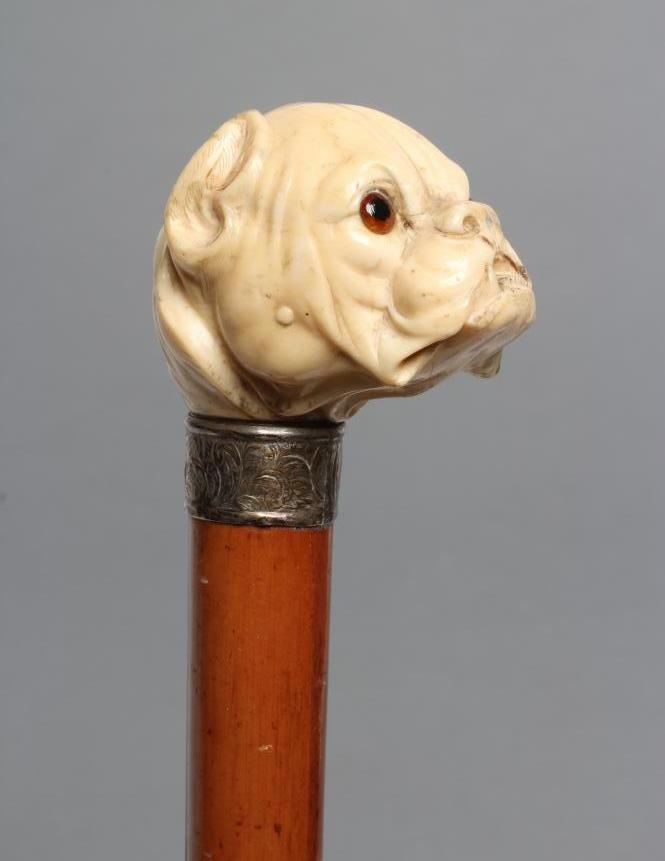 A VICTORIAN MALACCA WALKING STICK Image