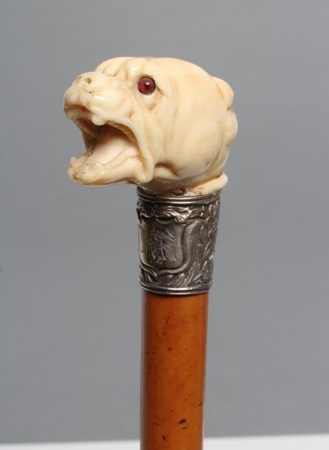 A VICTORIAN MALACCA WALKING CANE Image