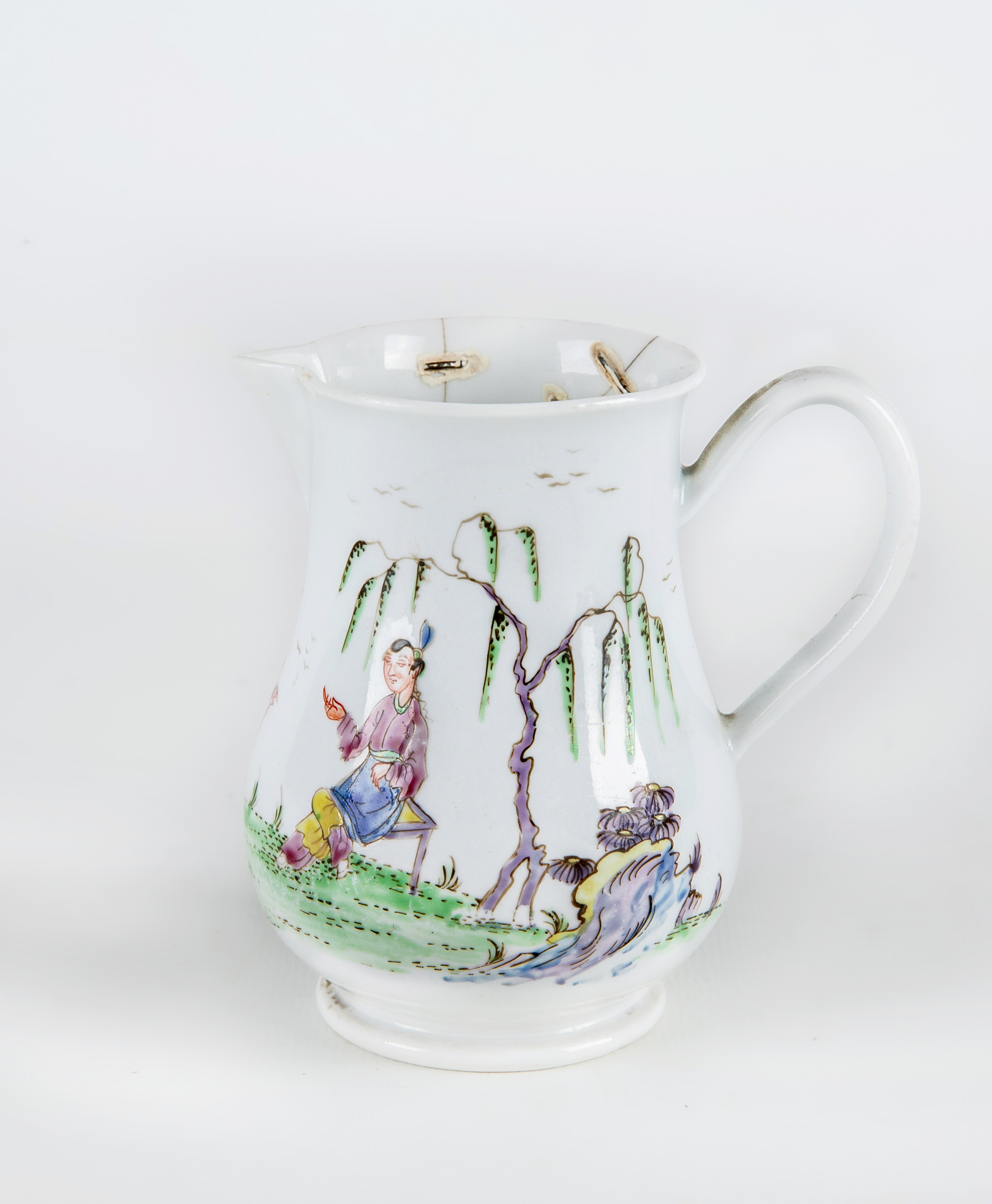 A FIRST PERIOD WORCESTER PORCELAIN SPARROW BEAK JUG Image