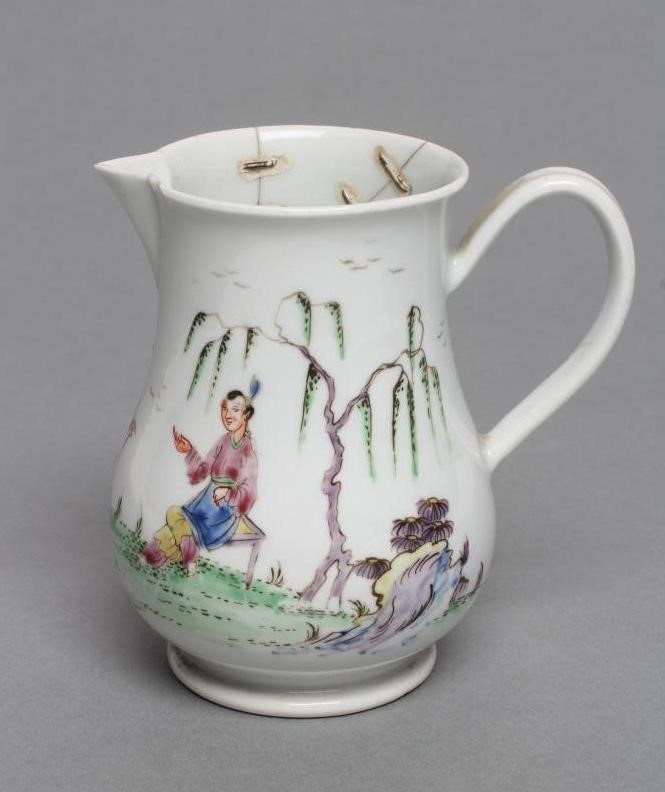 A FIRST PERIOD WORCESTER PORCELAIN SPARROW BEAK JUG Image