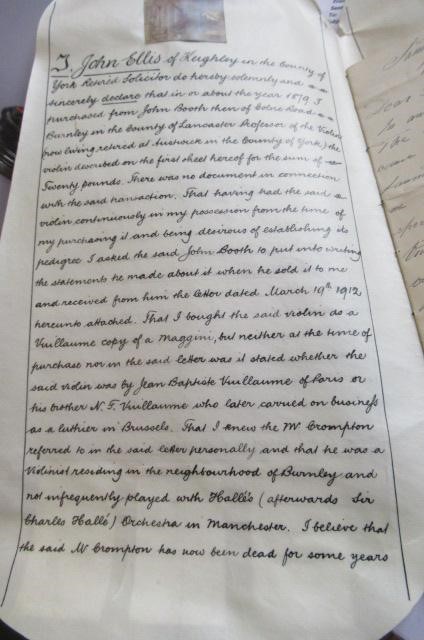 A VIOLIN, SCHOOL OF VUILLAUME, Image