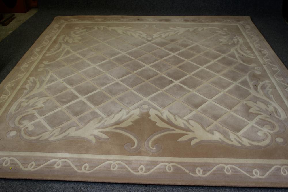 A CHINESE STYLE DEEP PILE CARPET in two tone champagne Image