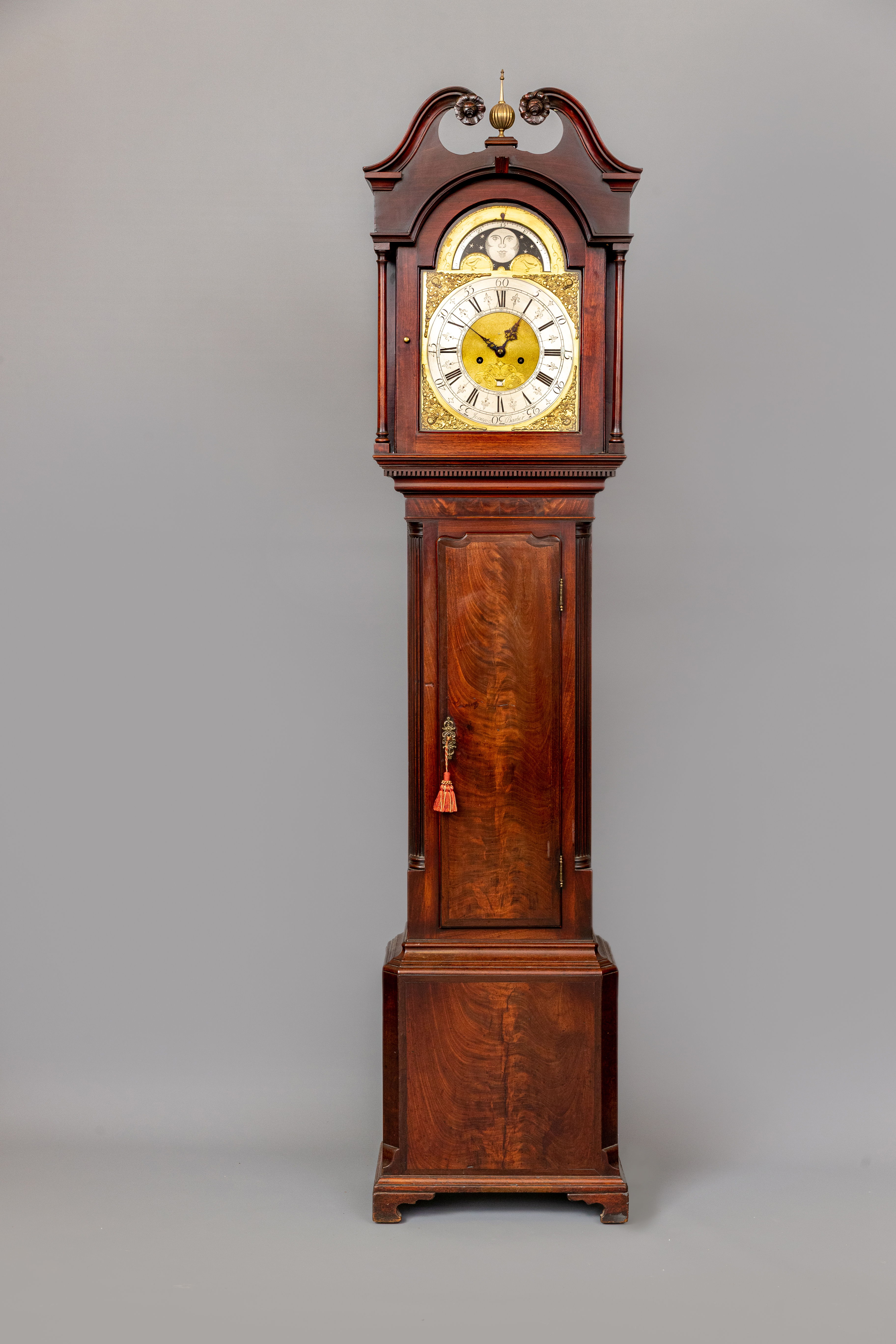 A mahogany longcase clock by jonas barber Hartleys Auctioneers & Valuers