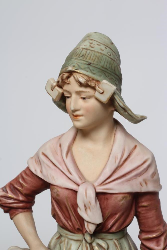 A PAIR OF ROYAL DUX FIGURES Image