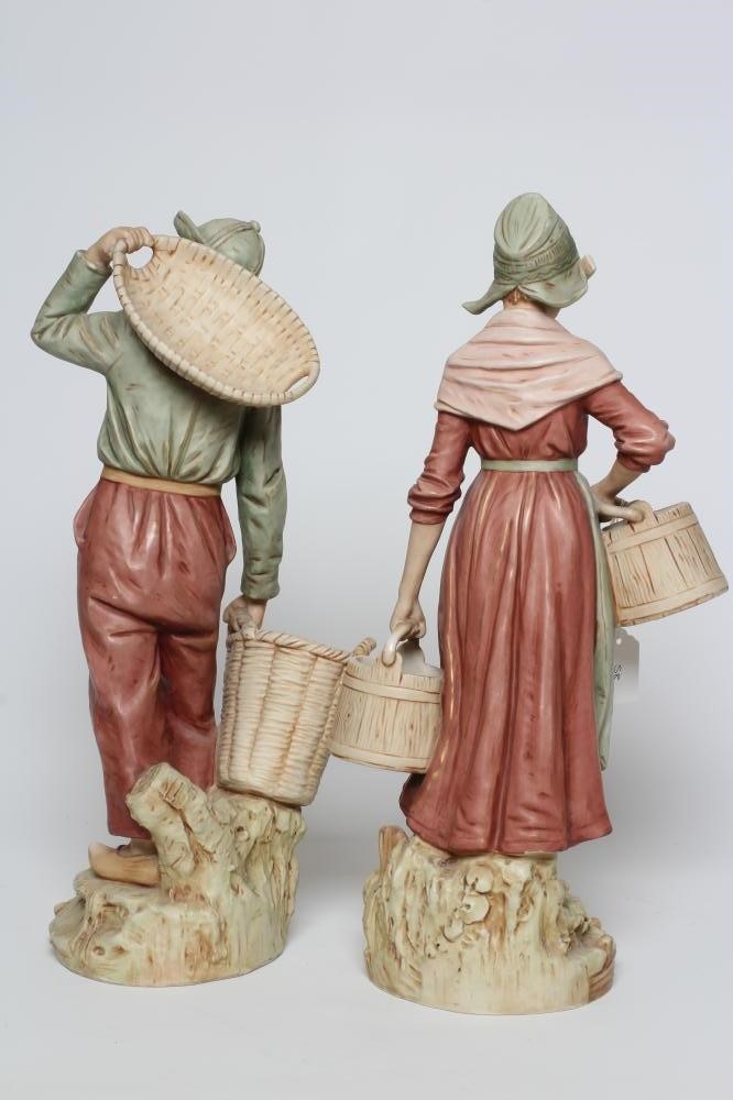 A PAIR OF ROYAL DUX FIGURES Image