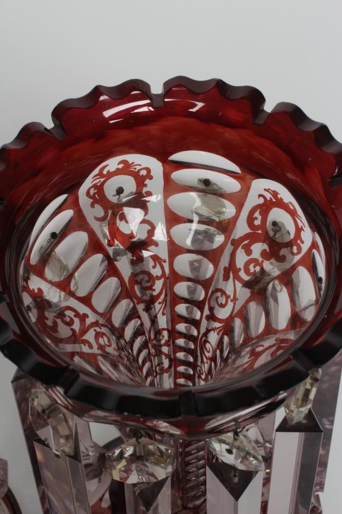 A PAIR OF BOHEMIAN GLASS LUSTRES Image