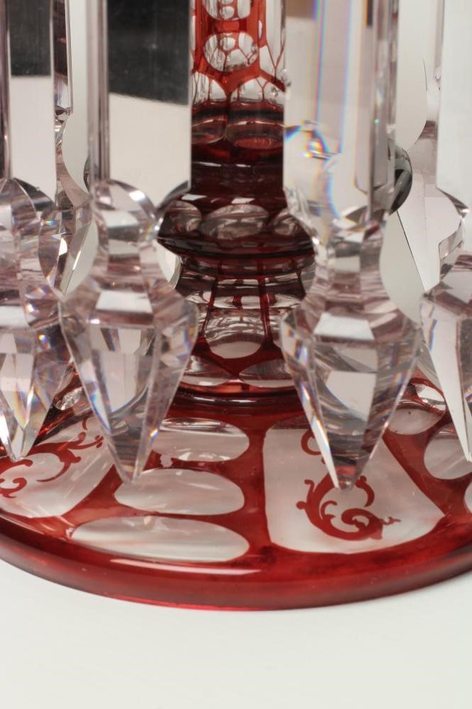 A PAIR OF BOHEMIAN GLASS LUSTRES Image