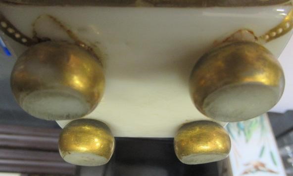 A PAIR OF OPALINE GLASS VASES Image