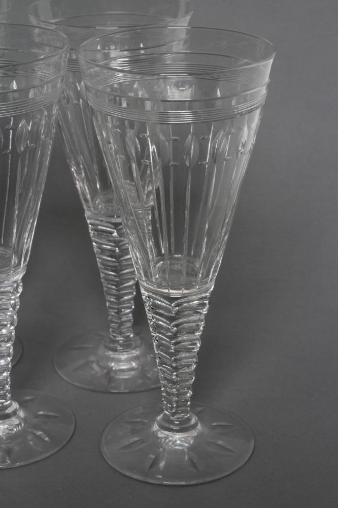 A SET OF SIX GLASS GOBLETS Image