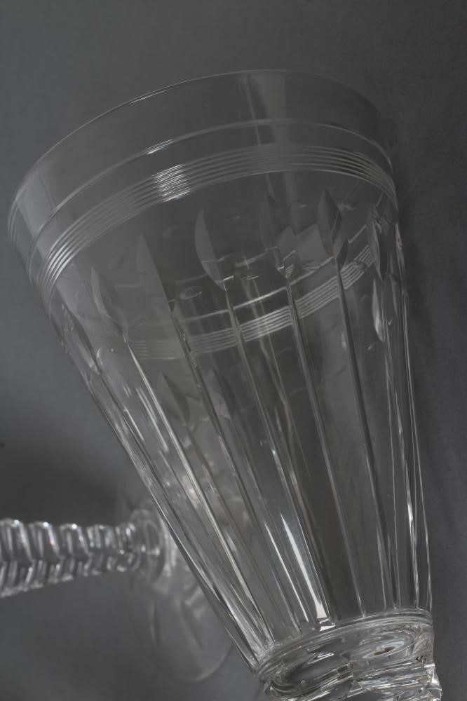 A SET OF SIX GLASS GOBLETS Image