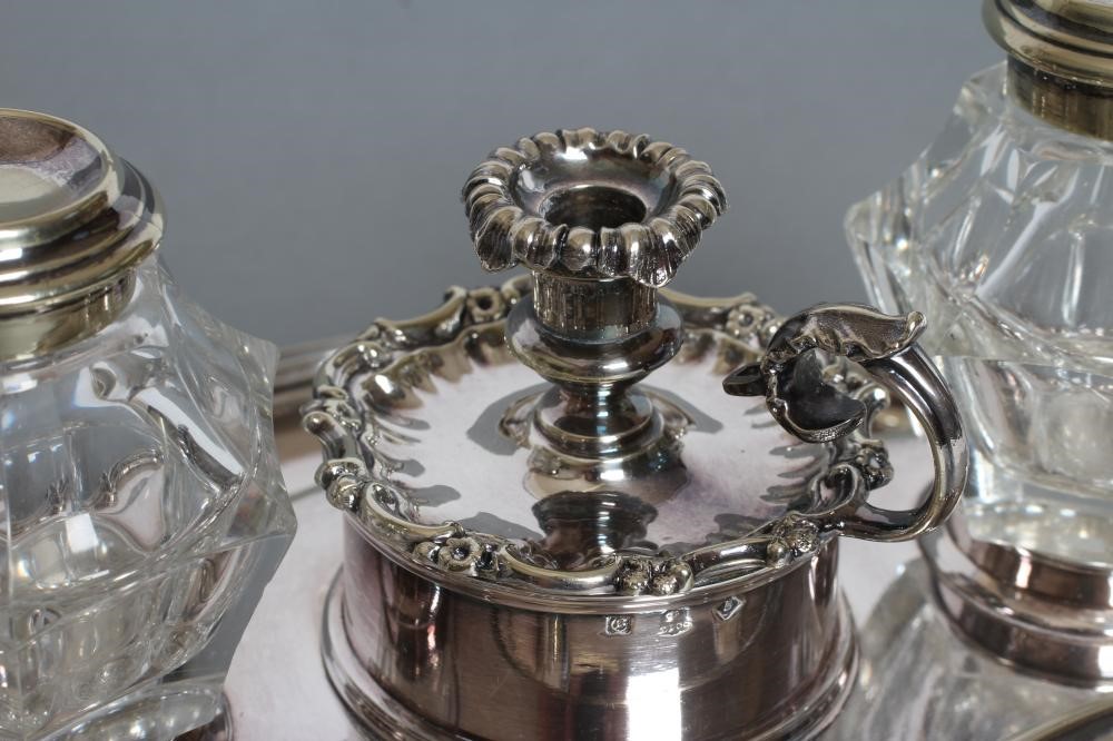 A LATE VICTORIAN EPNS DESK STAND Image