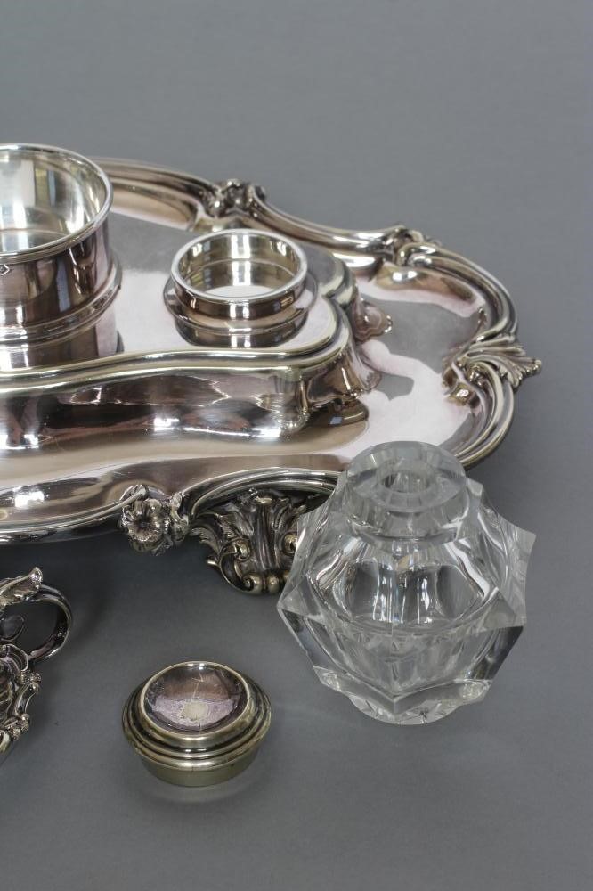 A LATE VICTORIAN EPNS DESK STAND Image