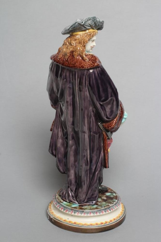 A CONTINENTAL MAJOLICA FIGURE Image