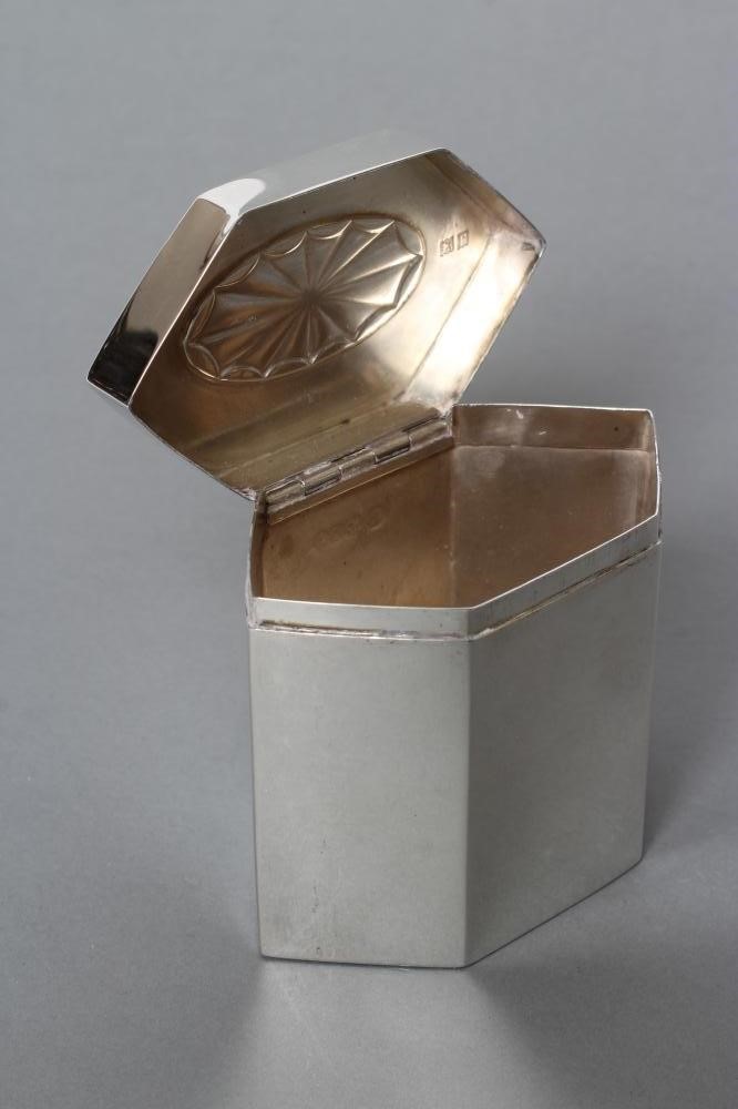 A SILVER TEA CADDY Image