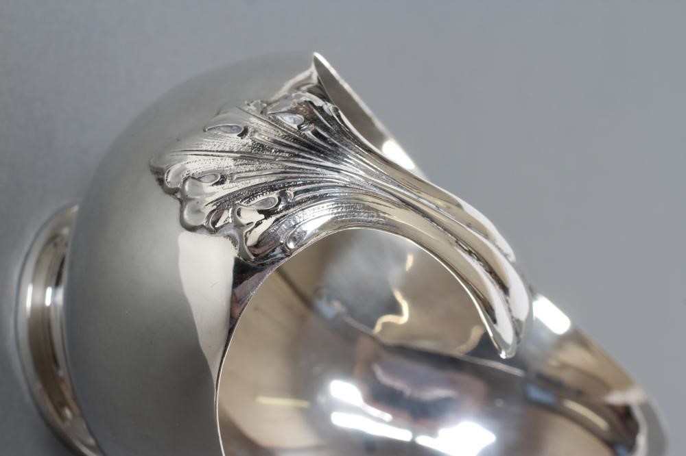 AN ART DECO SILVER SAUCEBOAT Image