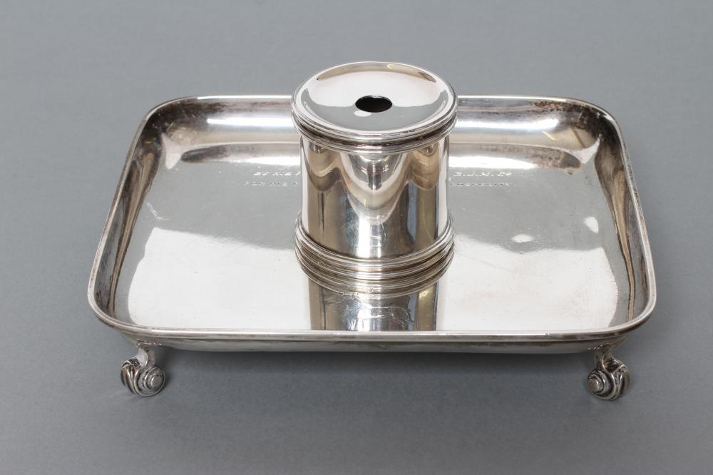 A SILVER DESK STANDISH Image