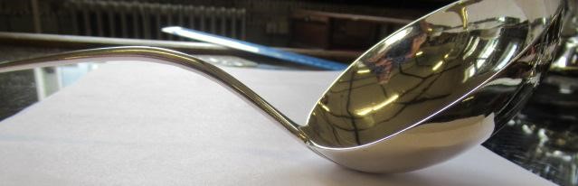 A WILLIAM IV SILVER SOUP LADLE Image