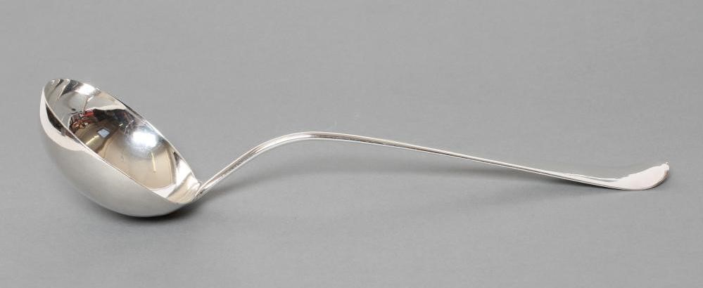 A GEORGE III SILVER SOUP LADLE Image