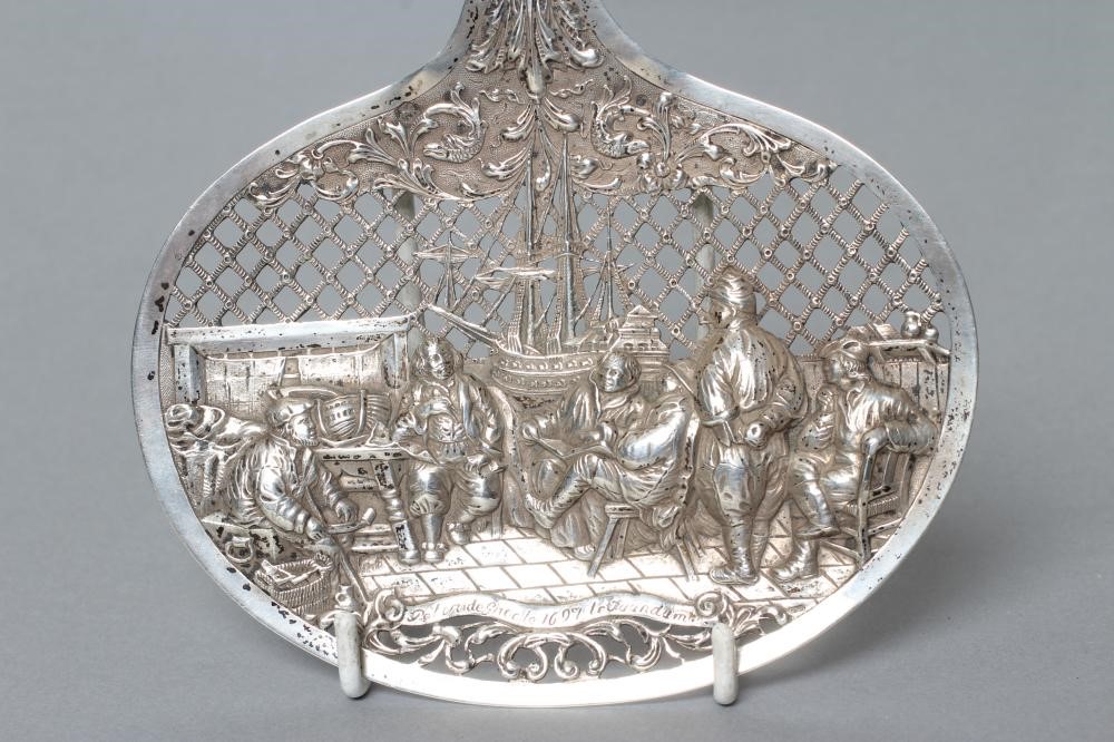 A DUTCH SILVER PRESENTATION SPOON Image