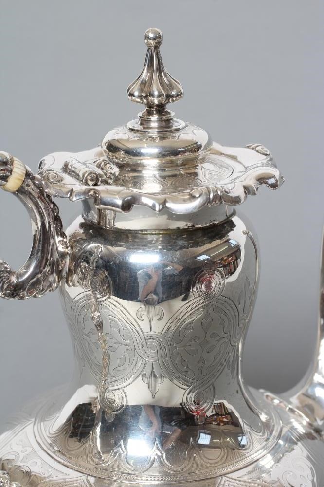 AN EARLY VICTORIAN SILVER FOUR PIECE TEA AND COFFEE SERVICE Image