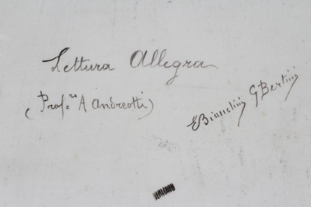 A CONTINENTAL PORCELAIN PLAQUE of plain rounded oblong form Image