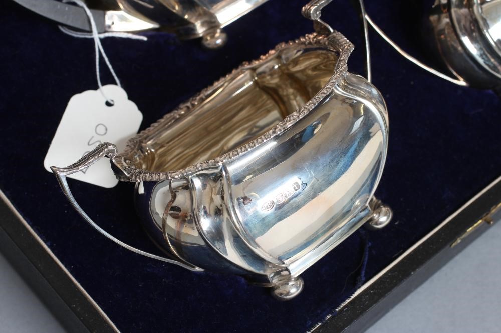 A BACHELOR'S COMPOSITE EDWARDIAN THREE PIECE TEA SERVICE Image