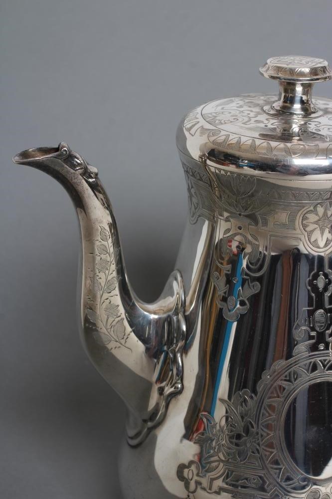 A COMPOSITE VICTORIAN THREE PIECE TEA AND COFFEE SERVICE Image