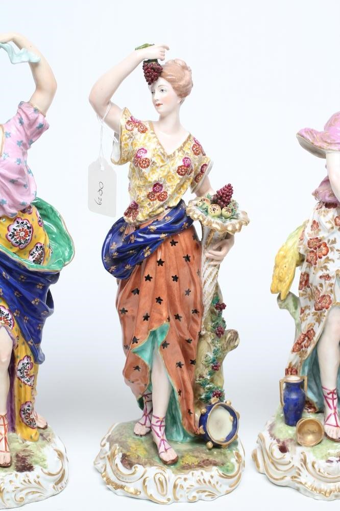 A SET OF FOUR SAMSON OF PARIS PORCELAIN ALLEGORICAL FEMALE FIGURES Image