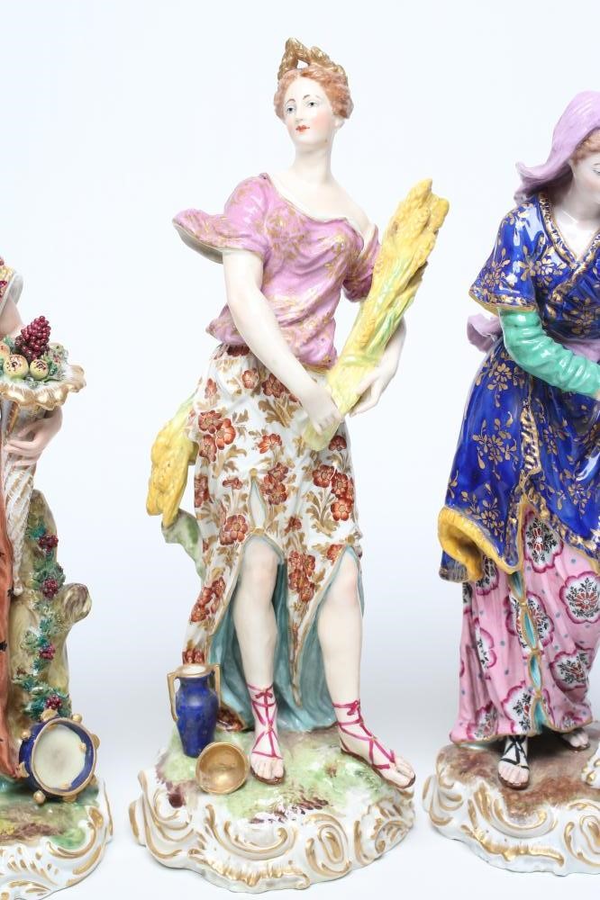 A SET OF FOUR SAMSON OF PARIS PORCELAIN ALLEGORICAL FEMALE FIGURES Image
