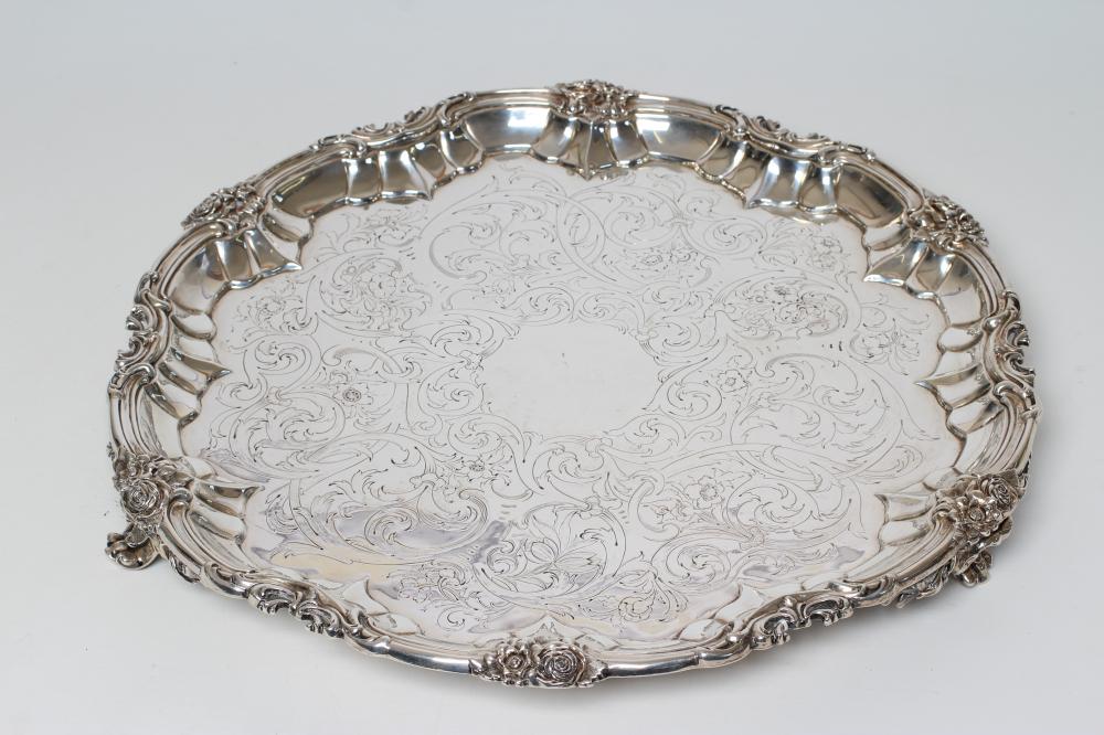 AN EARLY VICTORIAN LARGE SALVER Image