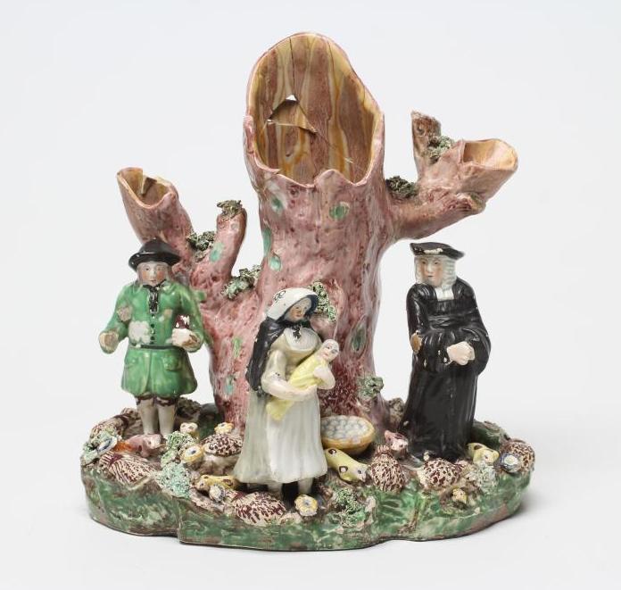 A PEARLWARE "TITH PIG" SPILL VASE Image