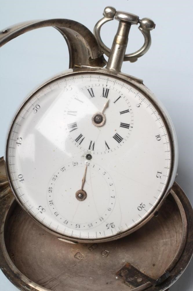 A GEORGE III SILVER PAIR CASED POCKET WATCH Image