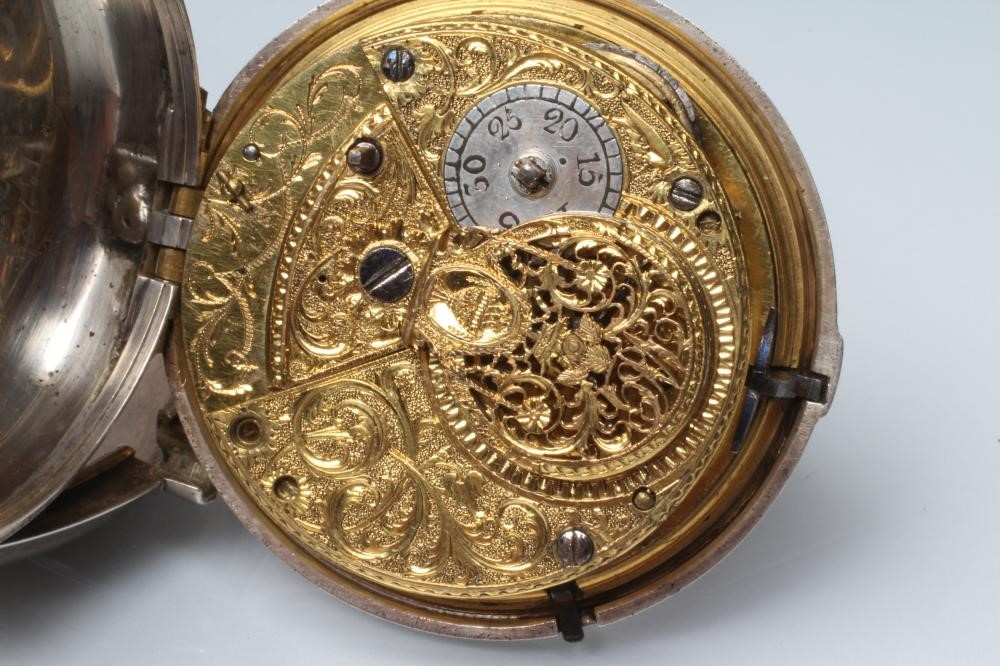 A GEORGE III SILVER PAIR CASED POCKET WATCH Image