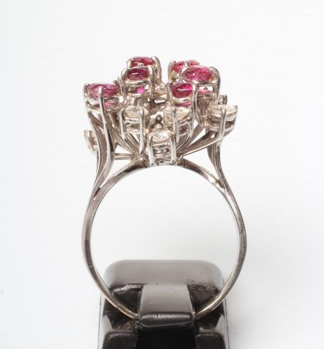 A RUBY AND DIAMOND COCKTAIL RING Image
