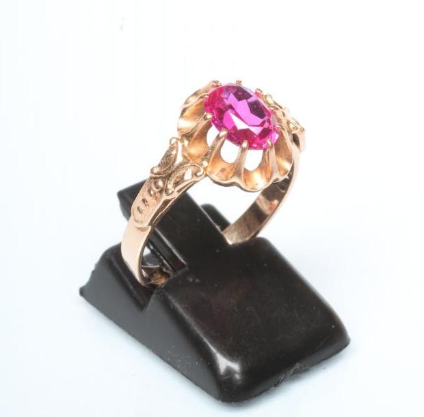 A RUBY COCKTAIL RING Image