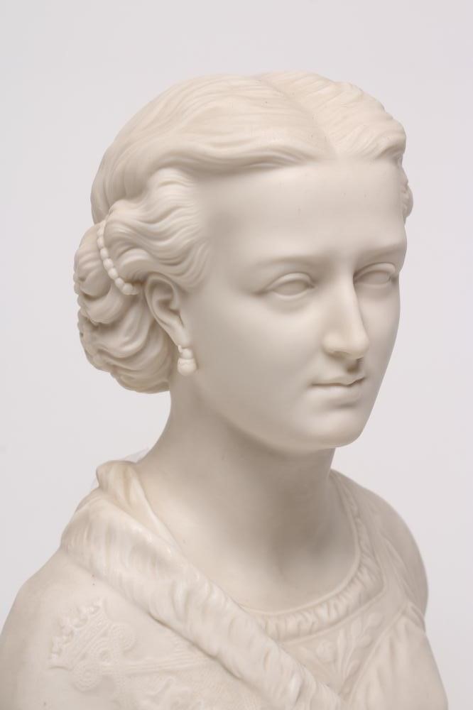 "PRINCESS ALEXANDRA" - a Copeland "Palace Art Union" parian bust designed by F.M. Miller Image