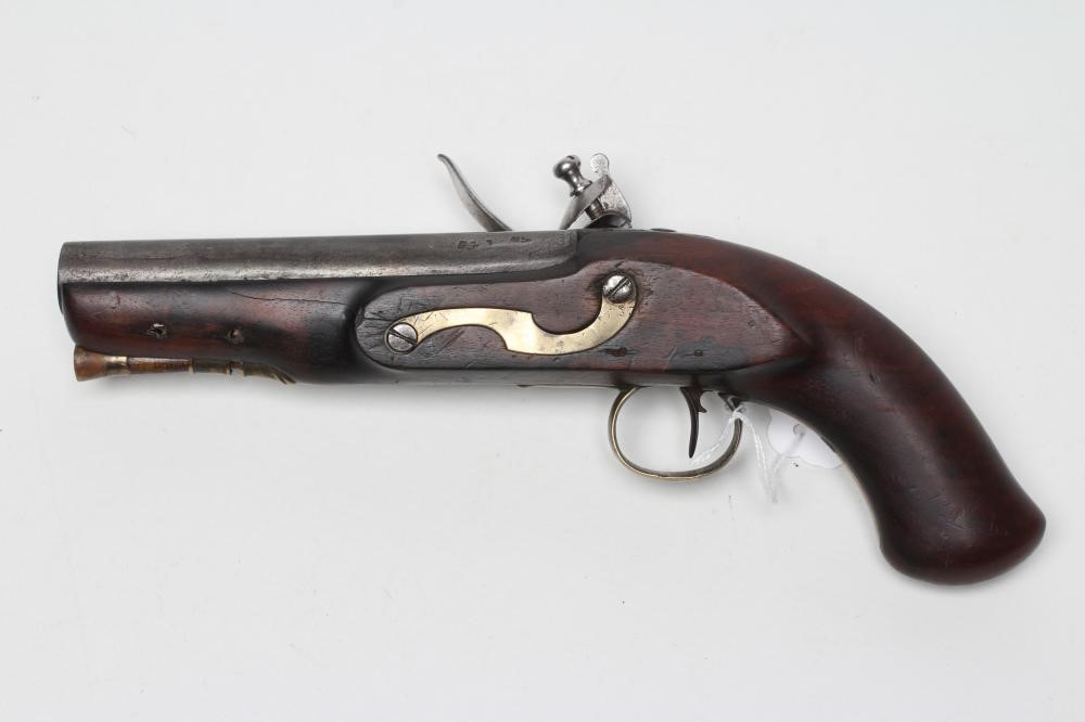 A 14 BORE FLINTLOCK HOLSTER PISTOL OF CONSTABULARY TYPE Image