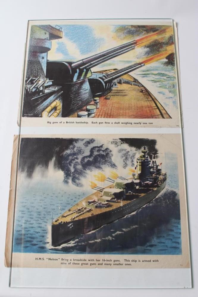 EIGHT SECOND WORLD WAR PROPAGANDA POSTERS depicting the might of the British Army from spitfires and Image