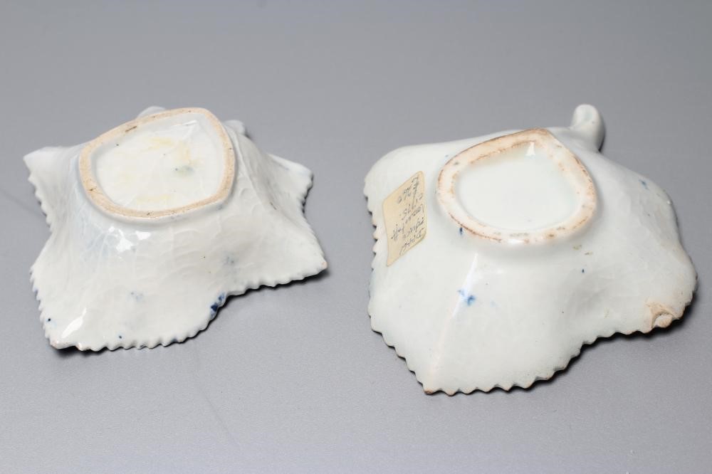 A BOW PORCELAIN BUTTERBOAT Image