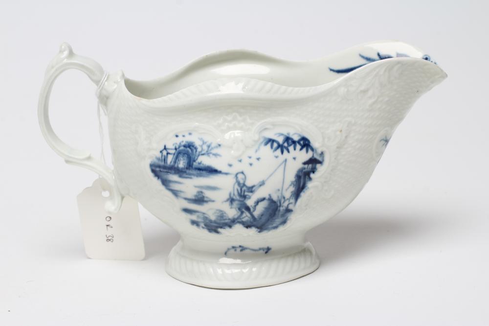 A FIRST PERIOD WORCESTER PORCELAIN SAUCEBOAT Image
