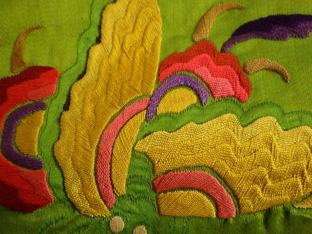 A CHINESE SILK LARGE OBLONG PANEL Image