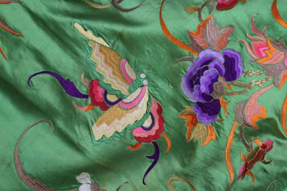 A CHINESE SILK LARGE OBLONG PANEL Image