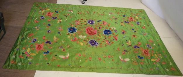 A CHINESE SILK LARGE OBLONG PANEL Image