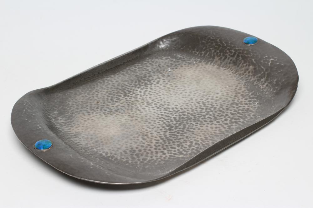 AN ARTS AND CRAFTS PEWTER TRAY Image