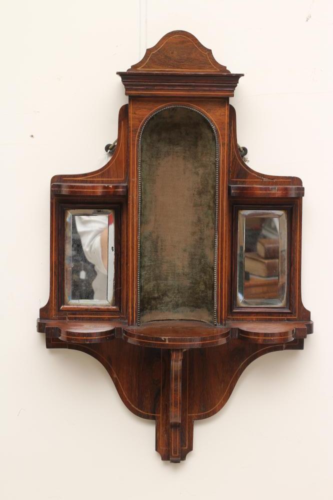 AN EDWARDIAN ROSEWOOD WALL BRACKET Image