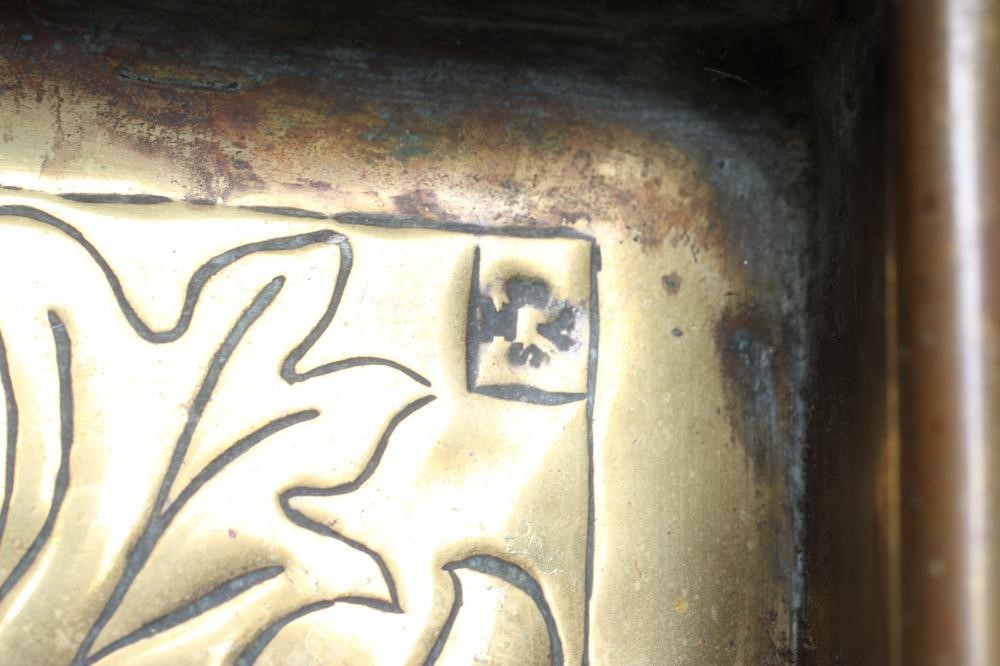 A KESWICK SCHOOL OF INDUSTRIAL ART LARGE BRASS TRAY Image