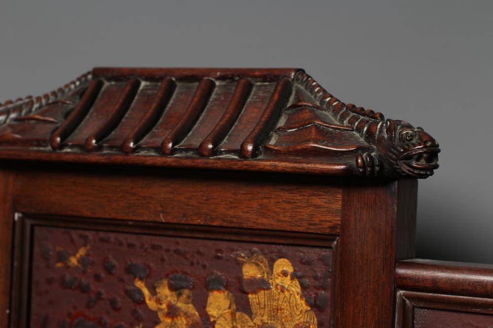 AN AESTHETIC CHINOISERIE MAHOGANY WALL BRACKET Image