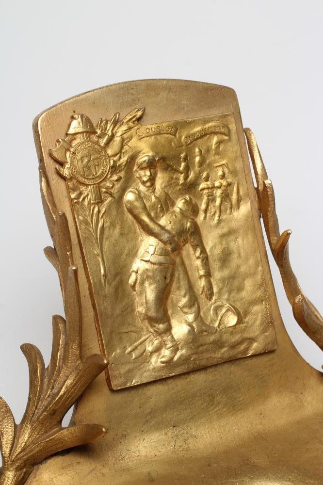 AFTER RENE TAUPIN D'AUGE - a gilt metal desk standish Image